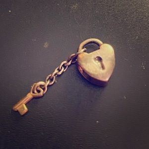 Pandora silver and gold love lock charm